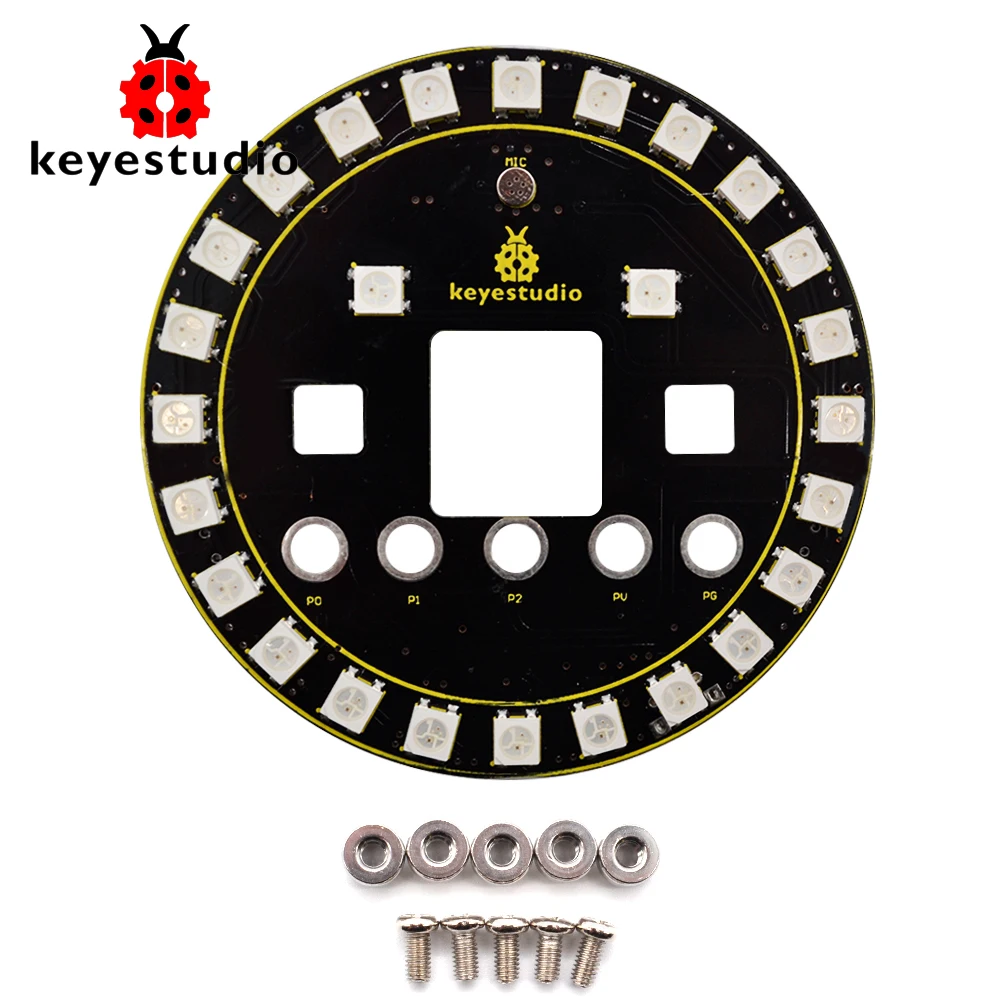 Keyestudio 6812 полноцветный RGB светодиодный кольцевой щит для Micro: bit