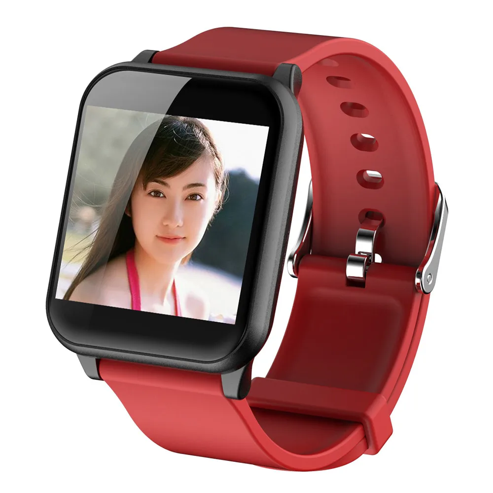 Red Смарт-часы Beautyss, IP68, водонепроницаемые, Reloj, умные часы, Hombre, мульти-спортивный режим, мужские умные часы с ЭКГ PPG, пульс в крови - Цвет: Red