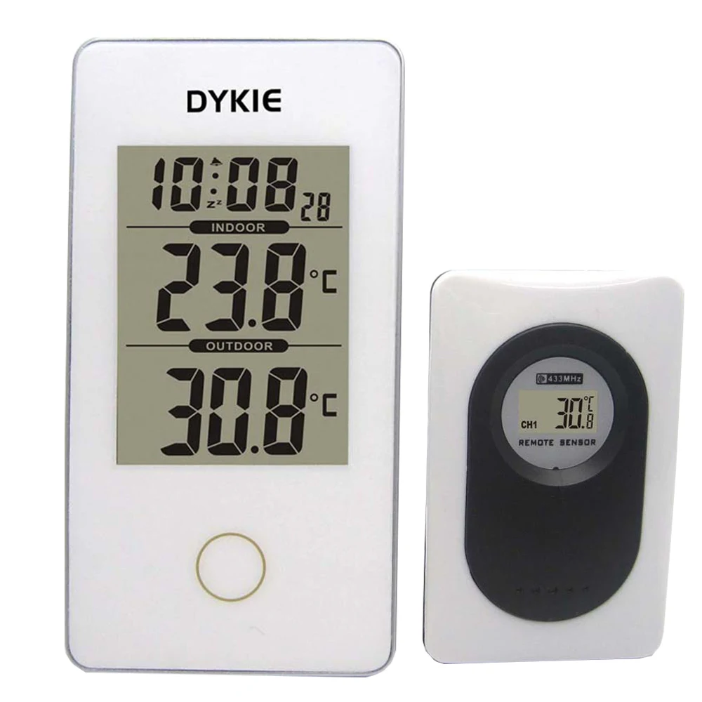 Горячая DYKIE простой стиль белая Беспроводная метеостанция Крытый открытый