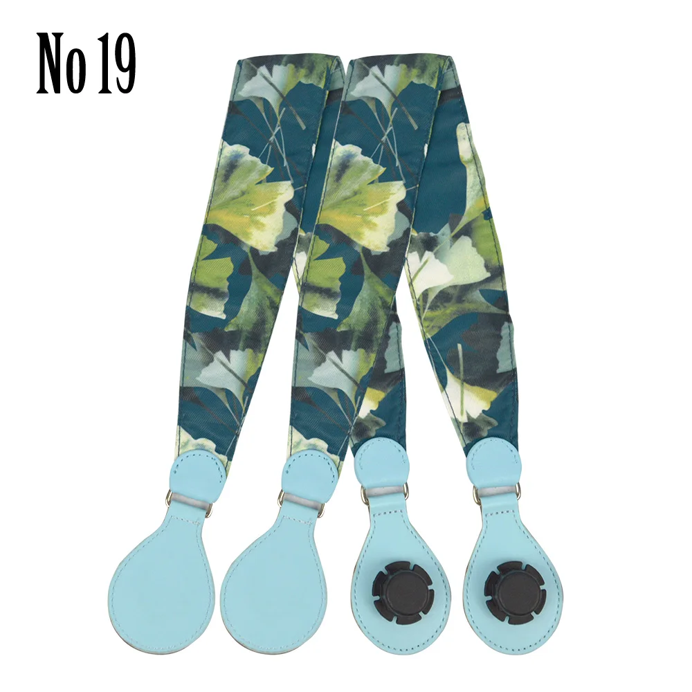 NO 19 Tanqu 1 пара мягкие цветочные ткани ручки с падение конце для сумка O Bag, ручки для DJI Mavic EVA сумка с плетением Obag, Для женщин сумки - Цвет: NO 19