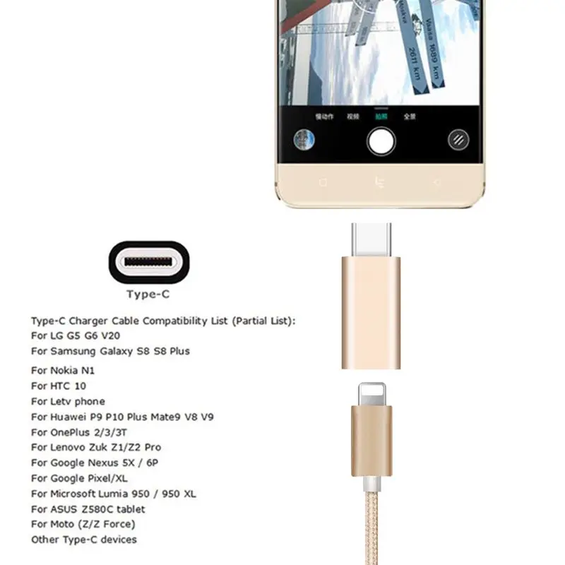 Для Samsung S10 S9 S8 Note Xiaomi Huawei Mate 20/10 Android сотовый телефон 8 Pin Lightning гнездо Type C штекер