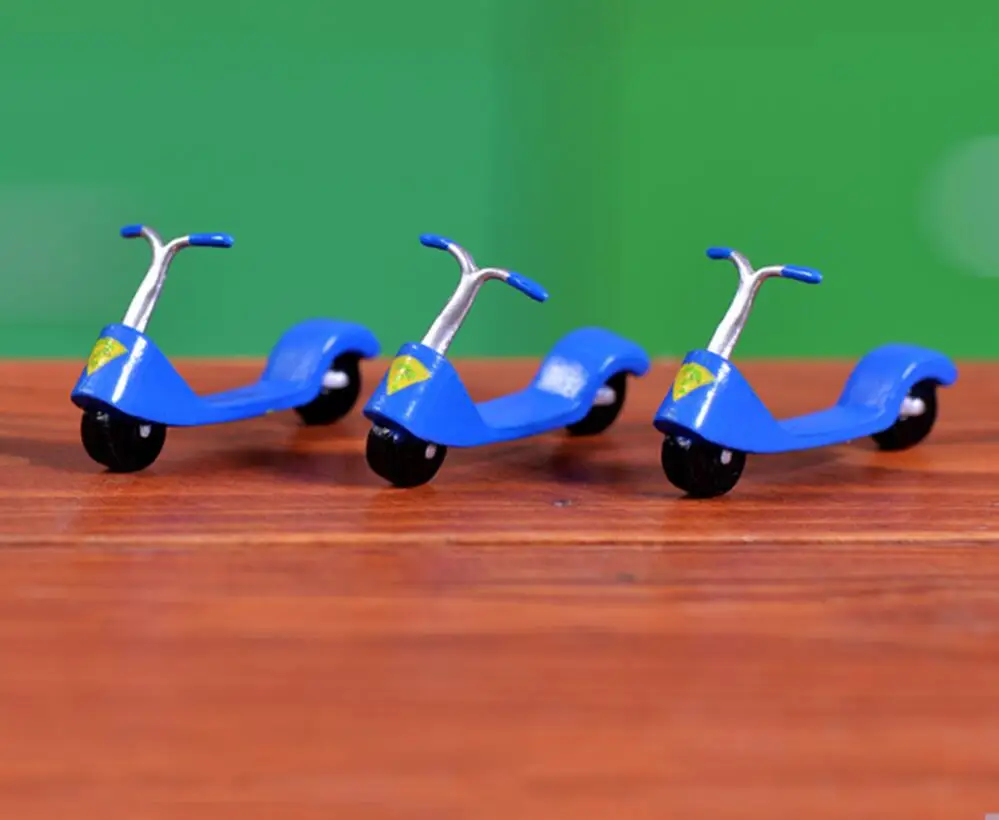 50 шт смолы синий скутер миниатюрный пейзаж аксессуары для дома сада украшения