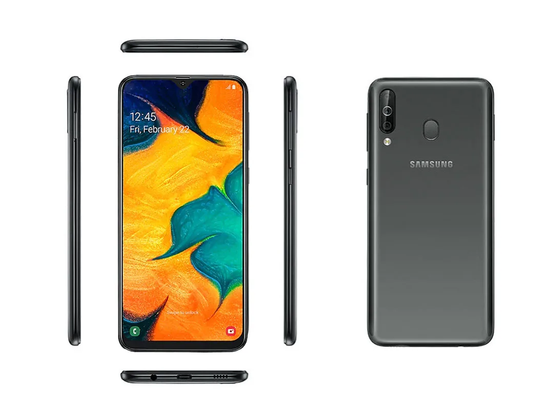 Мобильный телефон samsung Galaxy A40s 6,4 дюймов 6 ГБ ОЗУ 64 Гб ПЗУ 4G LTE Android мобильный телефон 5000 мАч смартфон