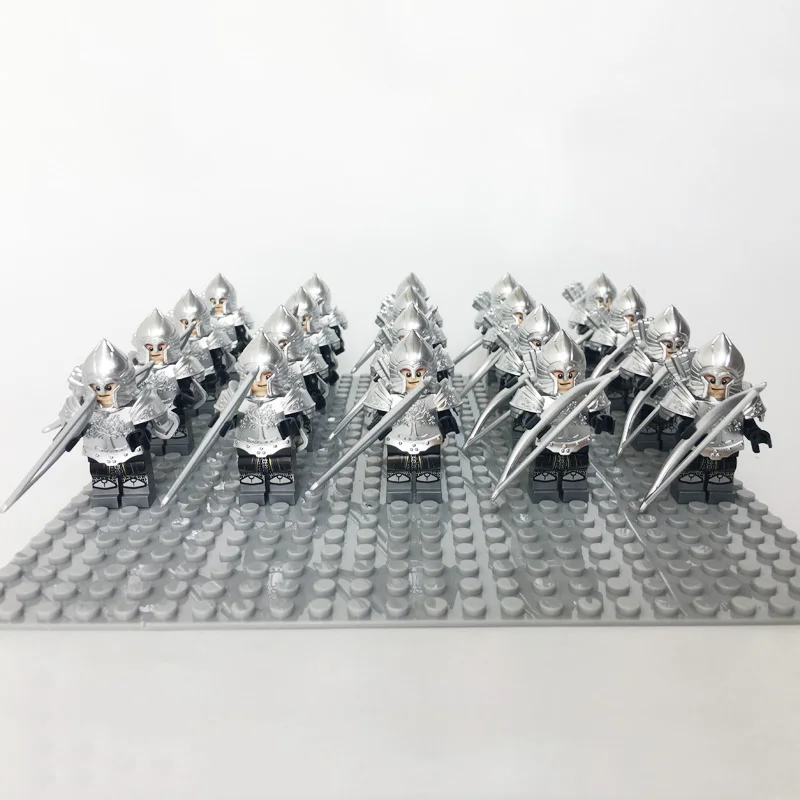 XP108 No baseplate 20 шт./лот Властелин колец нолдор эльф-стражник сильмариллион игра фигурки блоки игрушки для детей Совместимые лего кирпичные части - Цвет: XP108 No baseplate