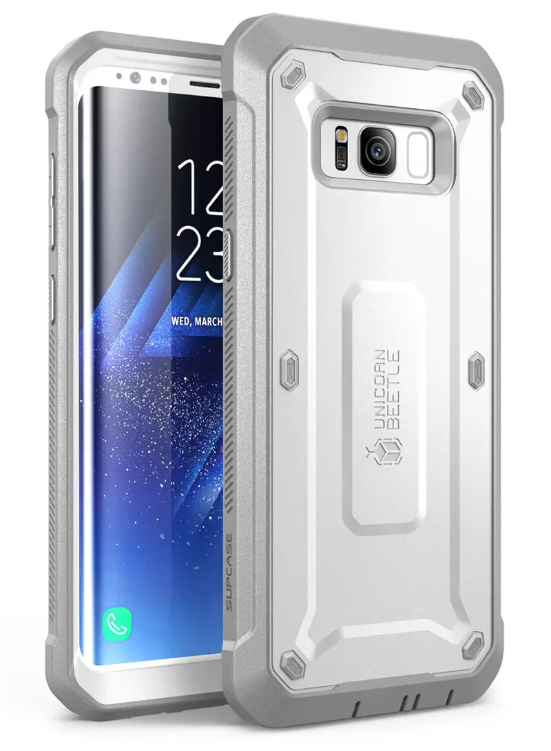 White SUP чехол для samsung Galaxy S8 чехол 5," Единорог Жук UB Pro полный корпус прочная кобура крышка без встроенной защиты экрана - Цвет: White