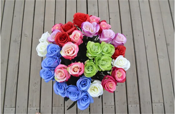 Single Stem Rose 62cm/24.41&quot Length Dia. 7cm 100Pcs Artificial Flowers Roses Camellia for Home Xmas Showcase Decor | Дом и сад