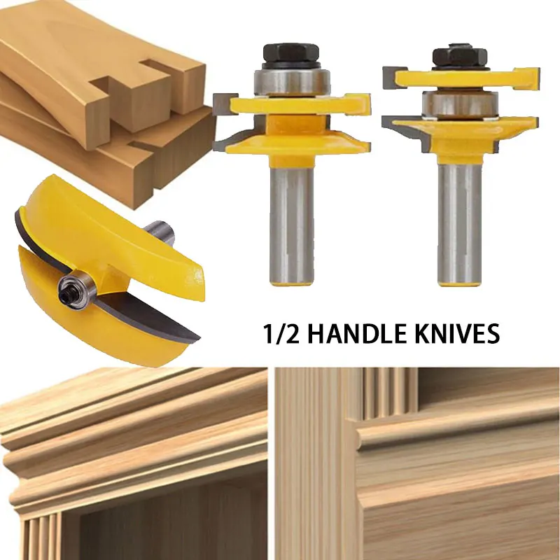 3pcs 1/2 Handle Raised Panel Door Router Bit Milling Cutter Power Hand Tool | Инструменты