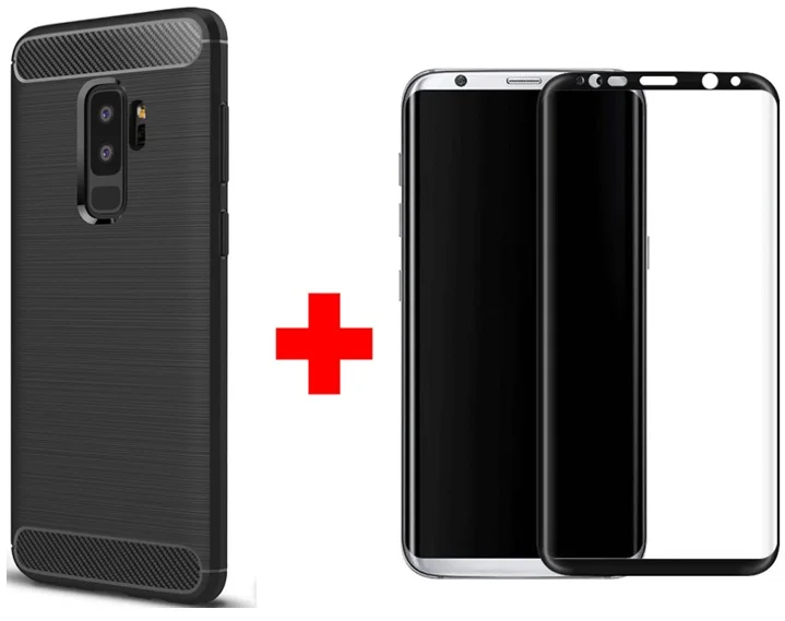 Противоударный мягкий резиновый чехол накладка для телефона Samsung S9 Plus и