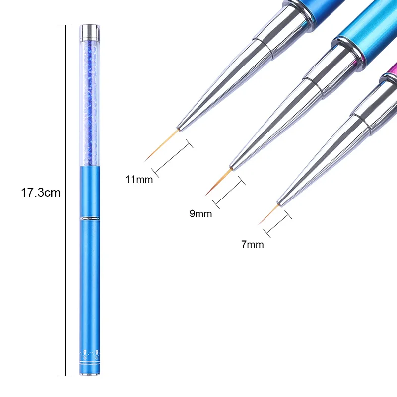 Ультрафиолетовый гель для рисования ногтей 1 шт. подводка 7 мм 9 11 цветная ручка из