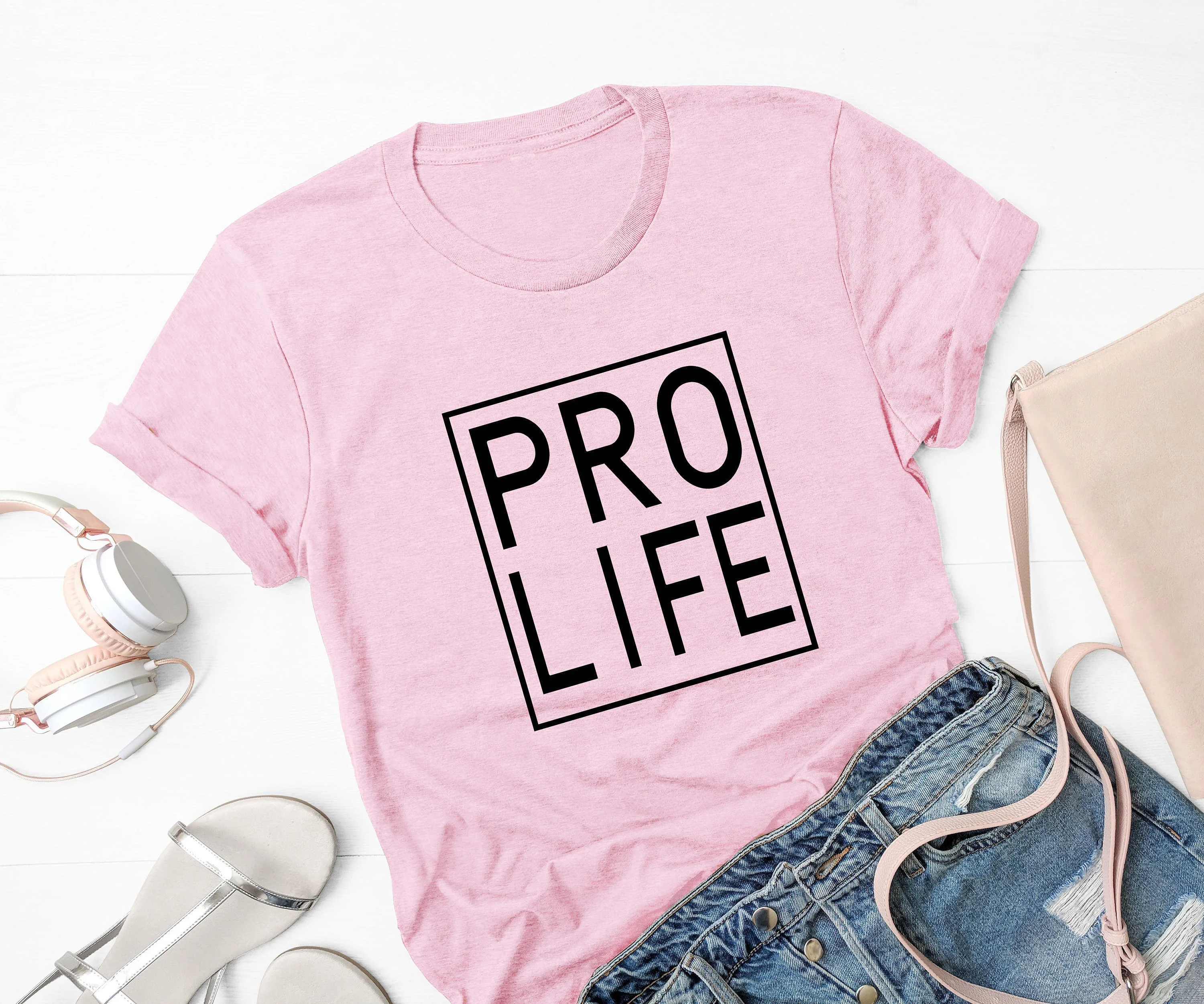 Женская футболка с надписью Pro life и Christian Faith|Футболки| |