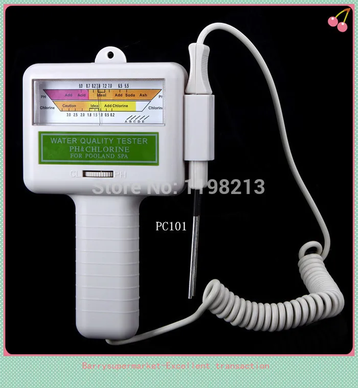 Портативный PH метр тестер качества воды CL2 уровня хлора для бассейна спа PC101|tester