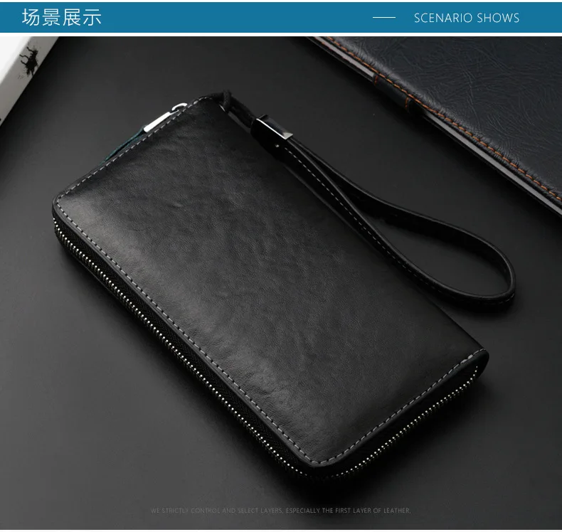 Защита от кражи RFID щетка Для мужчин женских сумок новые модные Для мужчин кожаные мешочек сумка многофункциональный кошелек клатч в деловом стиле