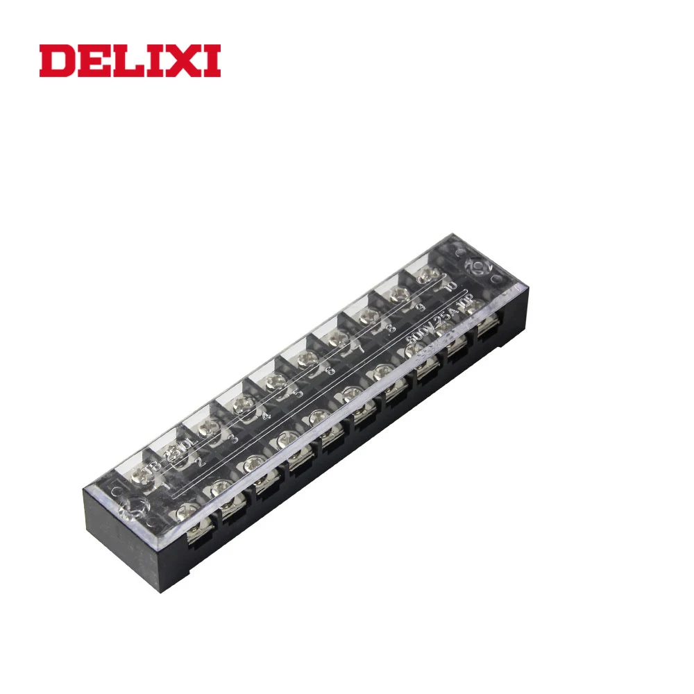 DELIXI 600V 15A 3/4/5/6/10/12 позиции Dual Row провод соединительного терминала барьер полоску блоки