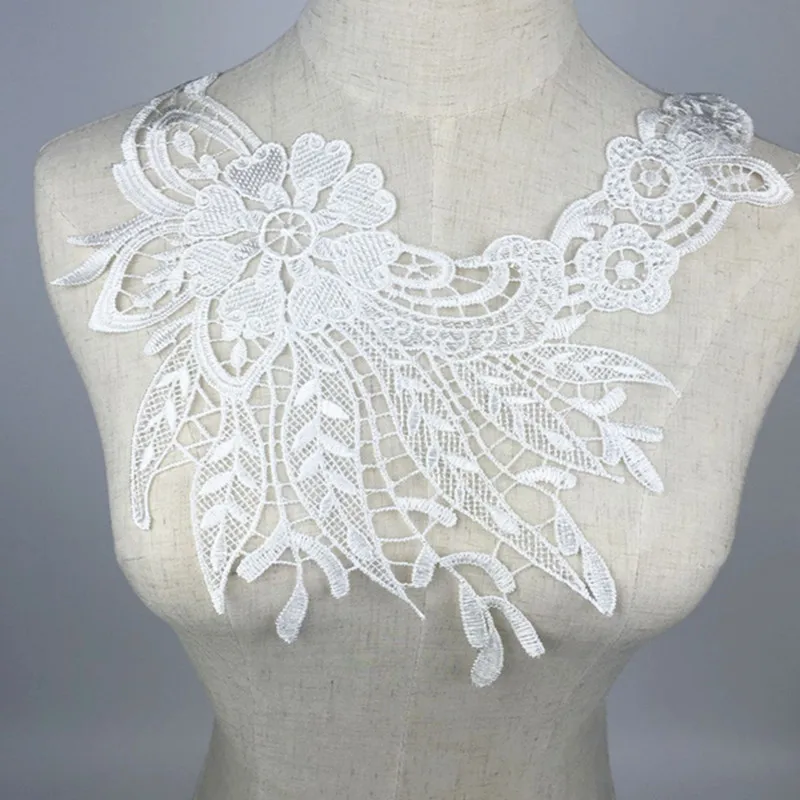 2017 Super elegant high quality beaded lace flowers 20 pieces Black and white Ivory tulle embroidered wedding NEW! | Дом и сад