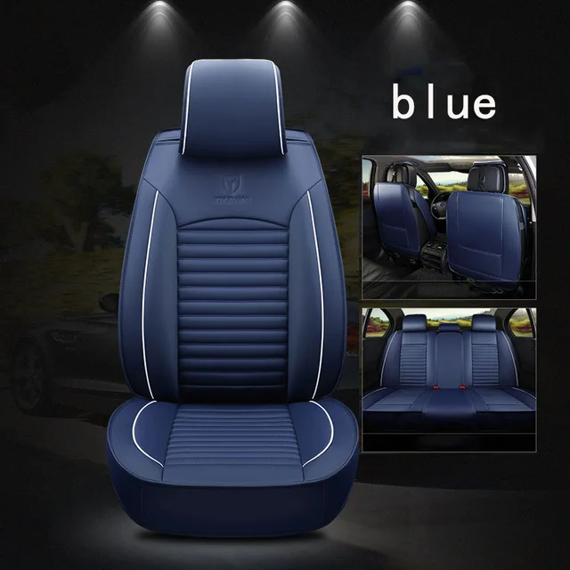 blue Кожаный чехол для сидений автомобиля чехлы для сидений автомобиля подушка для nissan x trail x-trail xtrail t30 t31 t32 murano Maxima qashqai j10 - Название цвета: blue