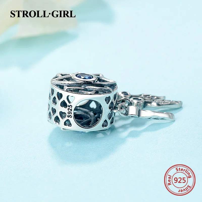 StrollGirl, серебро 925 пробы, очаровательный Ловец снов с циркониевыми бусинами, подходит для аутентичного браслета Pandora, ювелирное изделие для женщин, подарок