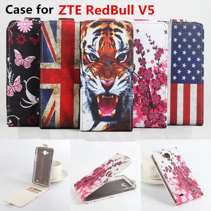 100% высококачественный кожаный чехол для zte RedBull V5 откидной Чехол корпус Red Bull