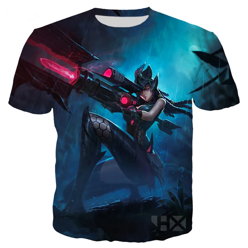 T Shirt 4 Игры Лига Легенд Футболка Мужская/женская одежда 3D принт герой кожи футболки Повседневный стиль Уличная Топы пуловер T96 - Цвет: T Shirt 4