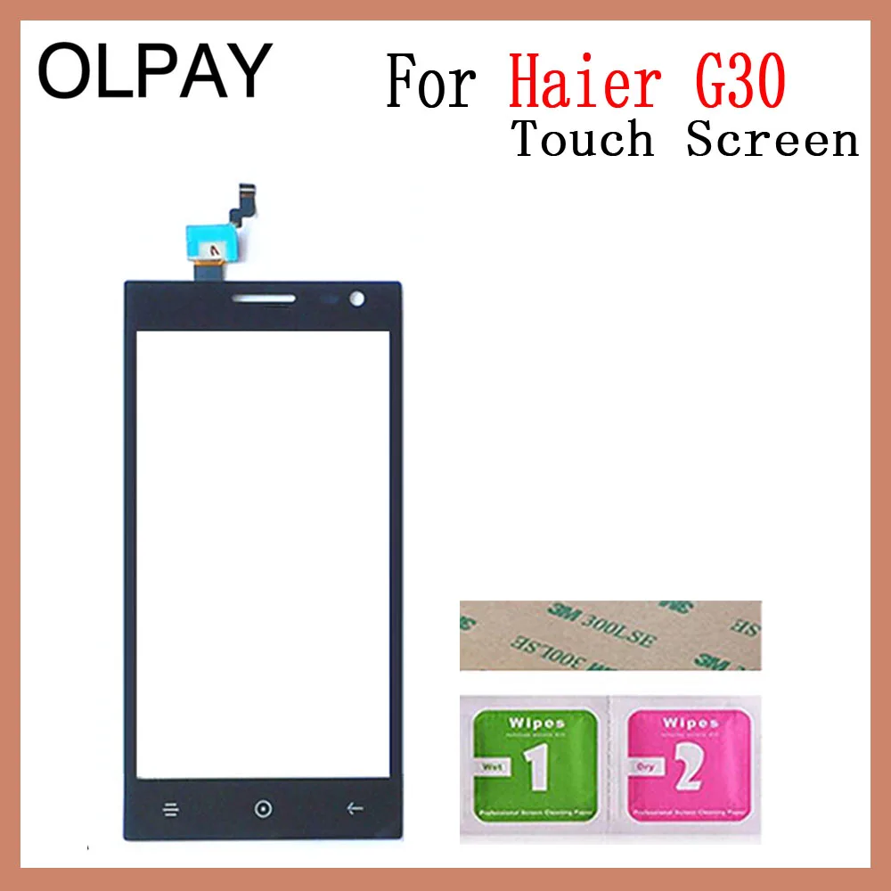 OLPAY 4,5 дюймов сенсорный экран для Haier G30 сенсорный экран дигитайзер Панель переднее стекло объектив сенсор Бесплатный клей+ салфетки
