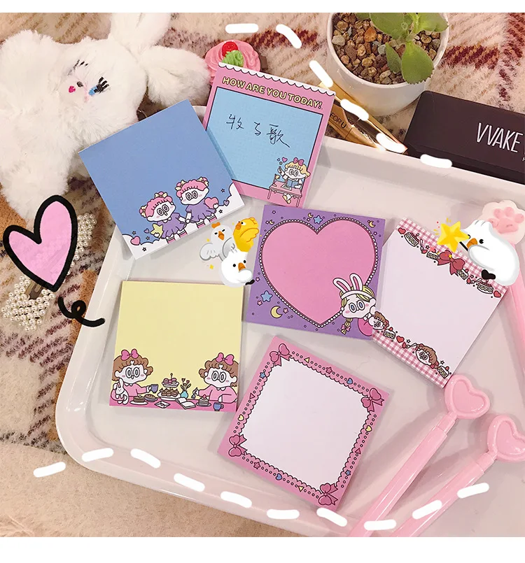 Kawaii Pink Girlhood липкий блокнот для заметок дневник стационарные хлопья скрапбук декоративный милый скандинавский стиль N Times Sticky