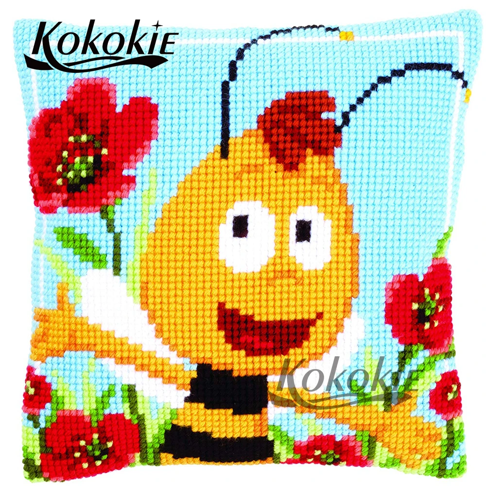 Аксессуары для вышивки крестиком набор продаж пчела Печать Подушка Ткань