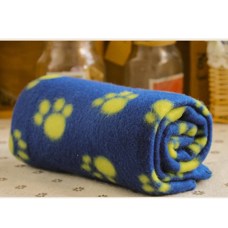Blue Кровать для кошек, одеяло для собак, зимнее складное полотенце для домашних животных, подушка из мягкого кораллового кашемира, мягкий теплый коврик для сна, кровать сладкой мечты - Цвет: Blue