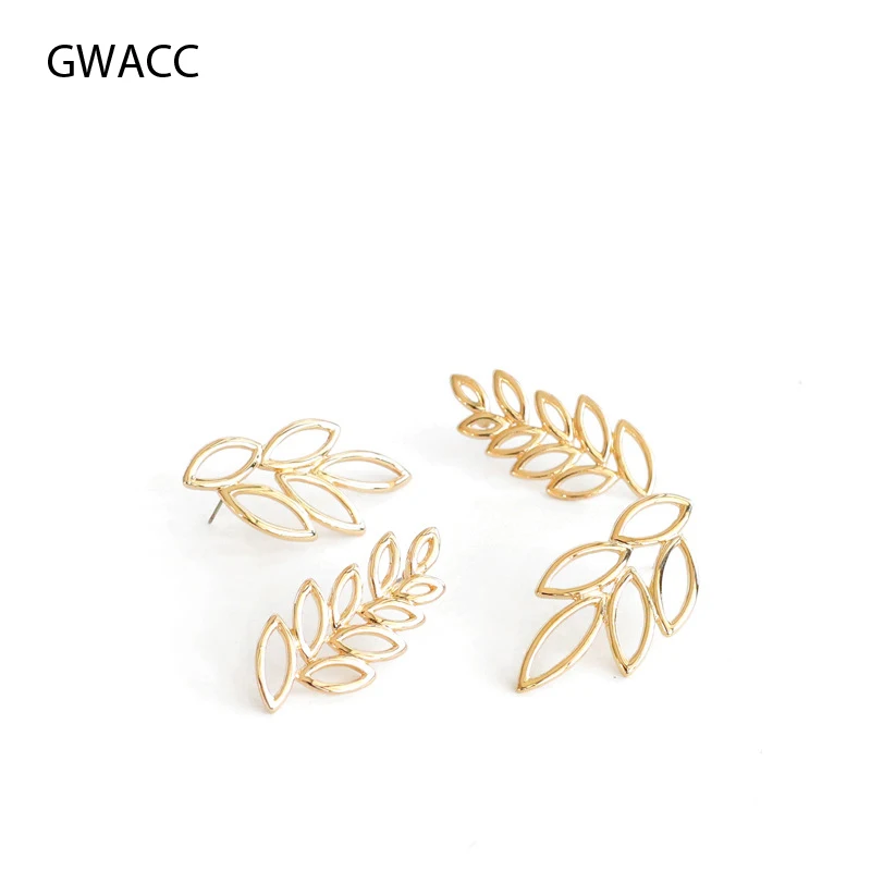 Женские Висячие серьги GWACC корейские геометрические полые в виде листьев