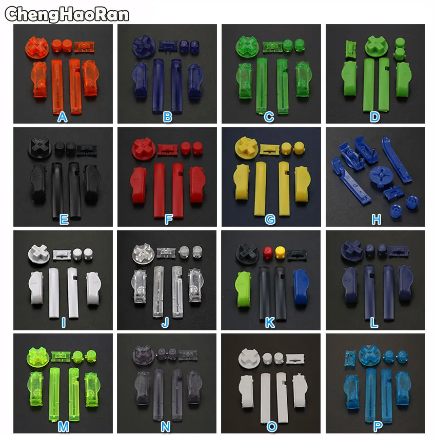ChengHaoRan 10 комплектов красочных кнопок A B L R для Gameboy Advance Buttons Frame GBA D Pads кнопки