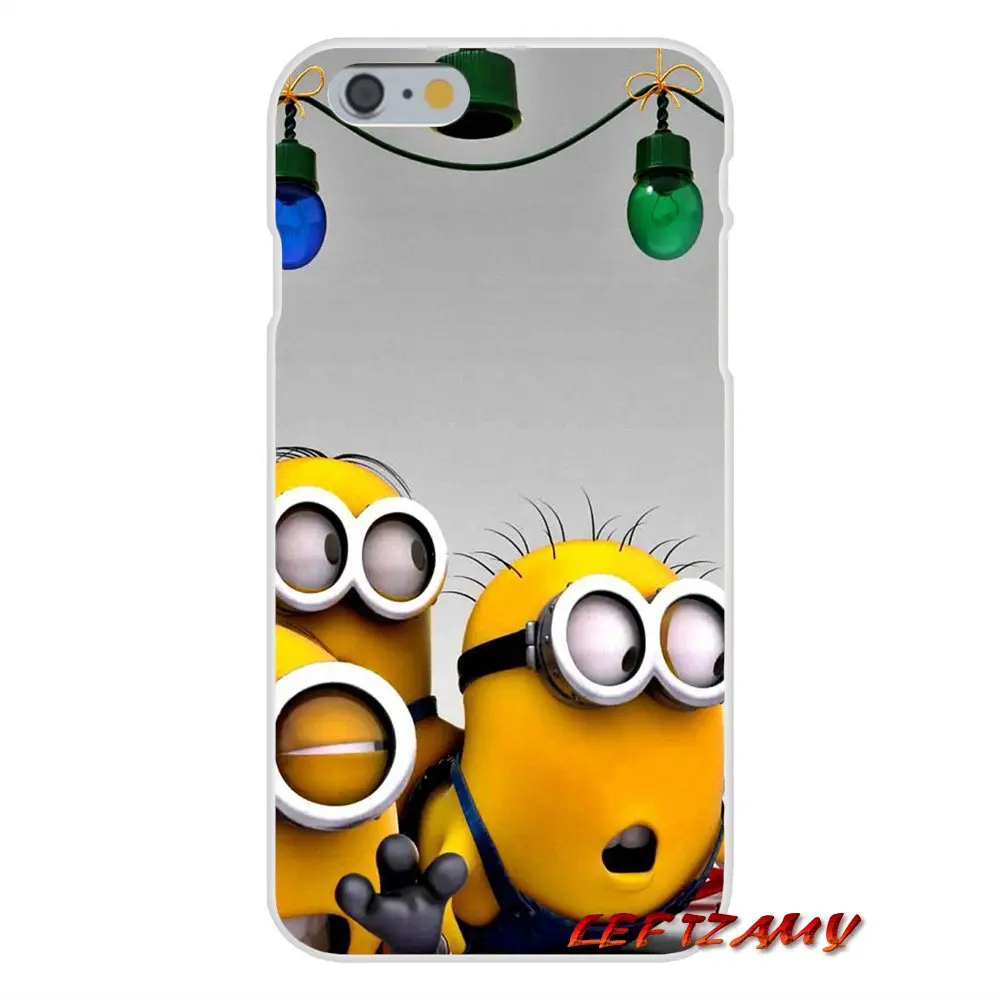 Для iPhone X 4 4S 5 5S 5C SE 6 6S 7 8 Plus аксессуары чехлы для телефонов Happy Yellow Minions | Мобильные