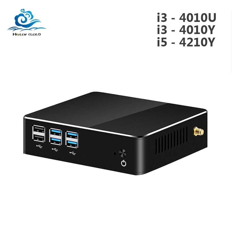 Мини-ПК Core i5 4210Y i3 4010Y Windows 10 HD graphics 4200 480GB SSD USB VGA wifi HDMI Мини компьютер игровой Настольный ПК