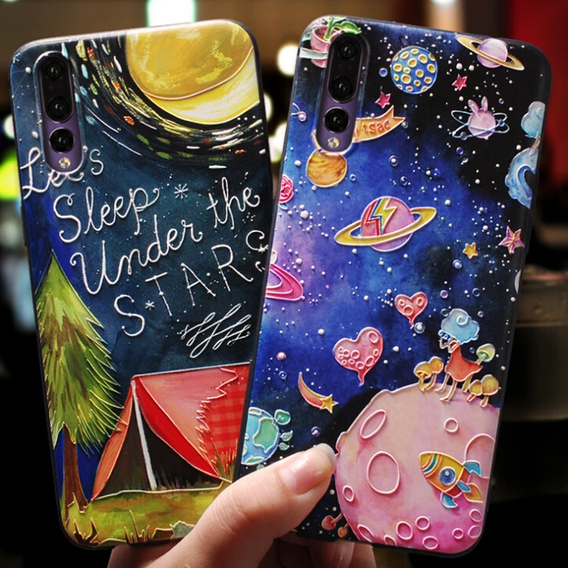 Чехол с космическими звездами для Motorola Moto E4 Plus EU 3D рельефный силиконовый чехол для Motorola G6 Play чехол для телефона для Moto G5S G5 Plus Мягкий