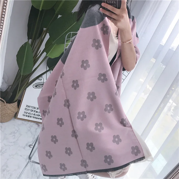 2017 Классический решетки леди Имитация кашемира шарф платок двойного назначения