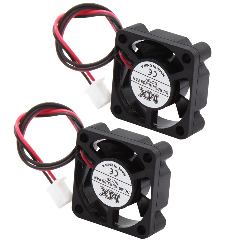 2 шт 12V 3010 Бесщеточный вентилятор охлаждения Turbo Вентилятор 3D-принтеры Запчасти 2Pin