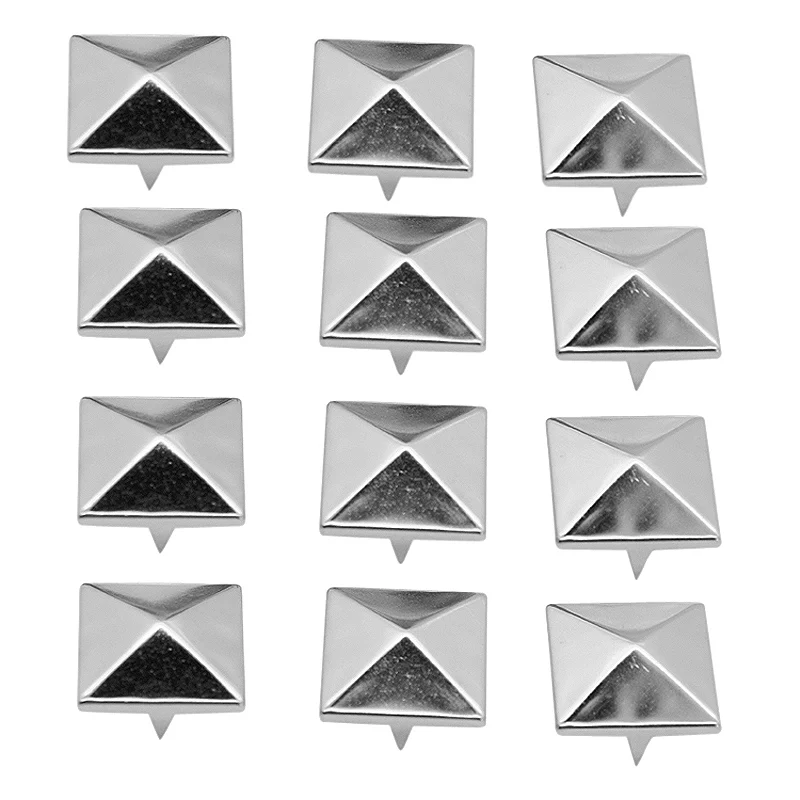 100 шт 12 мм серебряные заклепки в форме пирамиды гвоздей|nailheads|nailhead studs |