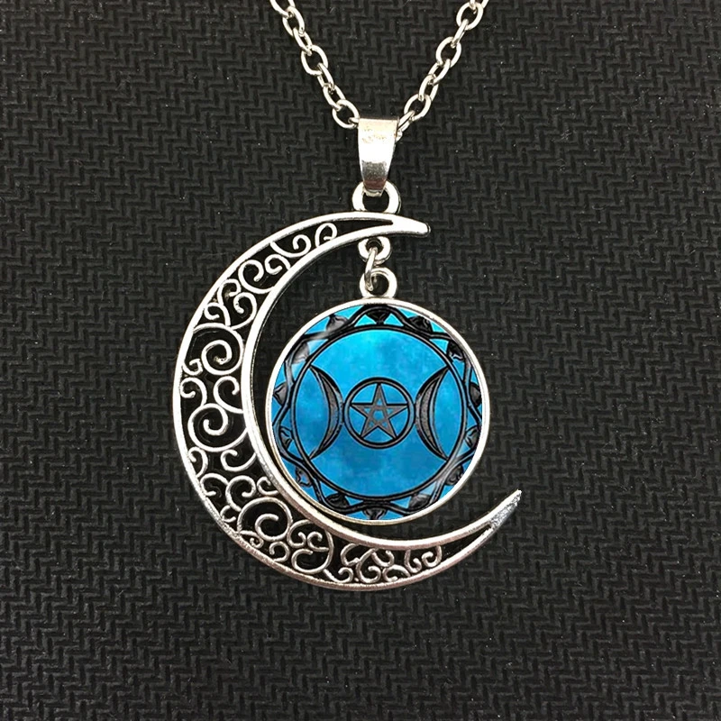 2018 модное популярное ожерелье с подвеской в виде тройной Луны богини луны