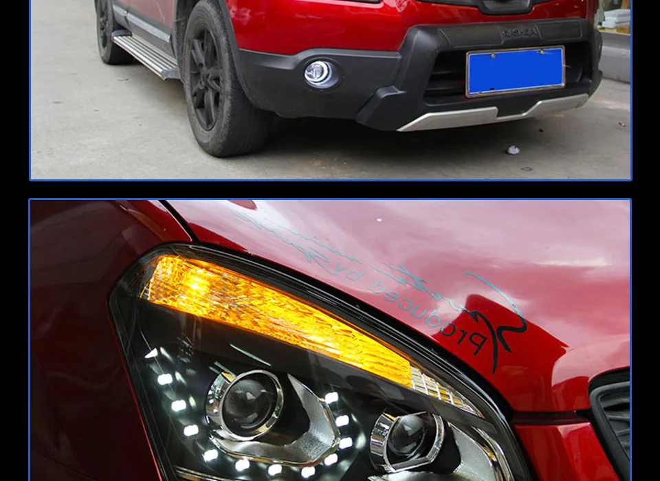 AKD автомобильный Стайлинг Головной фонарь для Nissan Dualis фары 2008- Qashqai светодиодный фары DRL H7 D2H Hid биксеноновый луч