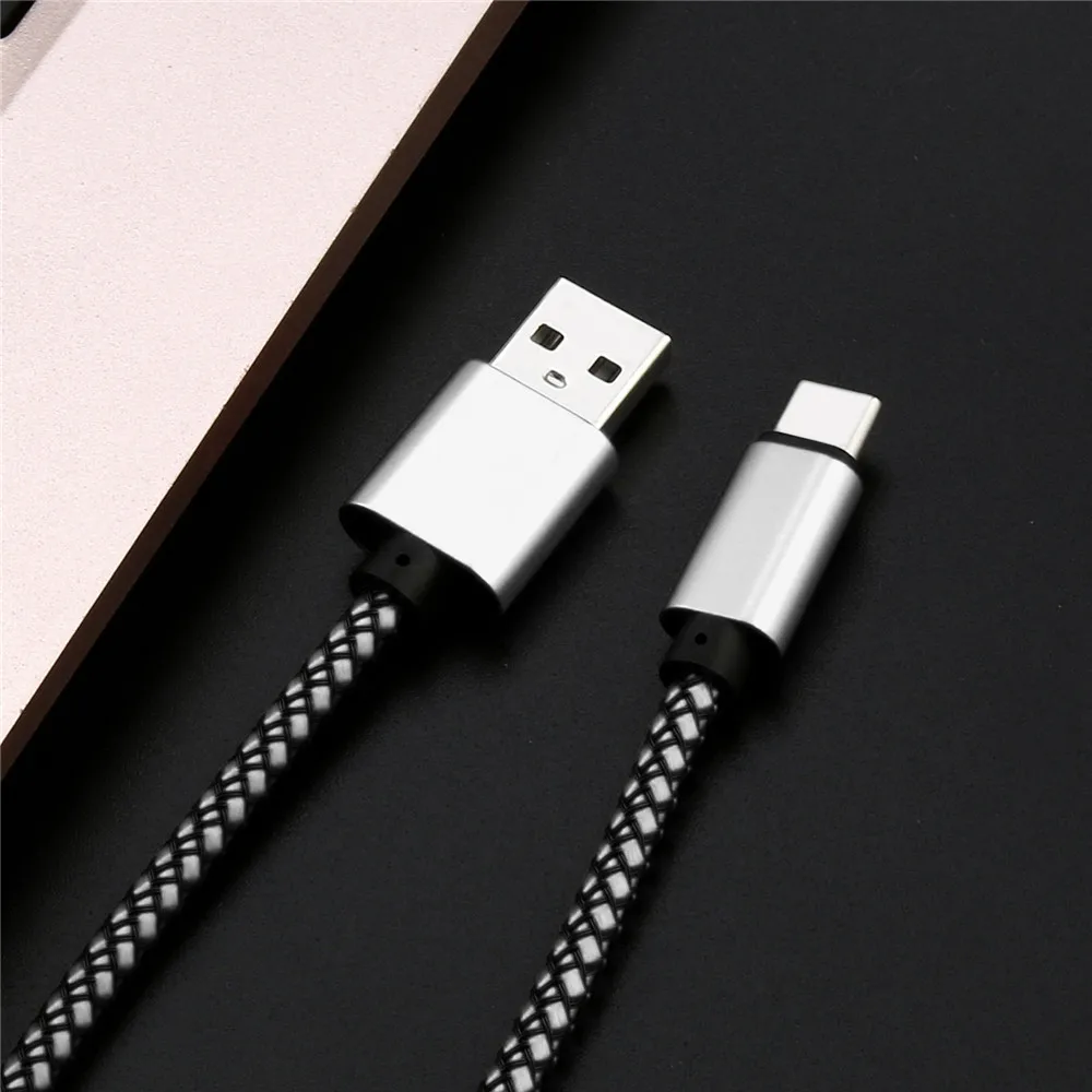 Тип C телефонный кабель нейлоновая прочная плетеная веревка USB-C Тип-C 3,1 кабель для синхронизации данных Зарядное устройство зарядный кабель, шнур универсальные чехлы для мобильного телефона Кабели# M05