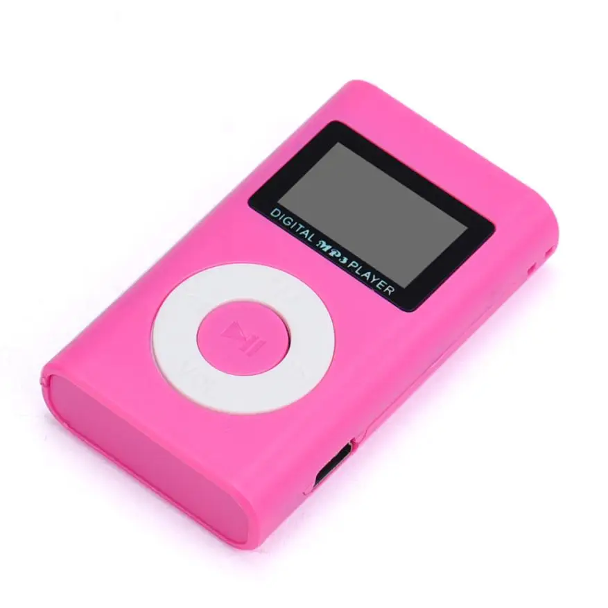 Красный HIPERDEAL Модный USB мини MP3 плеер с ЖК-экраном Поддержка 32 ГБ Micro SD TF карта клип музыкальный медиа Слик стильный дизайн 6Sp5 - Цвет: Красный