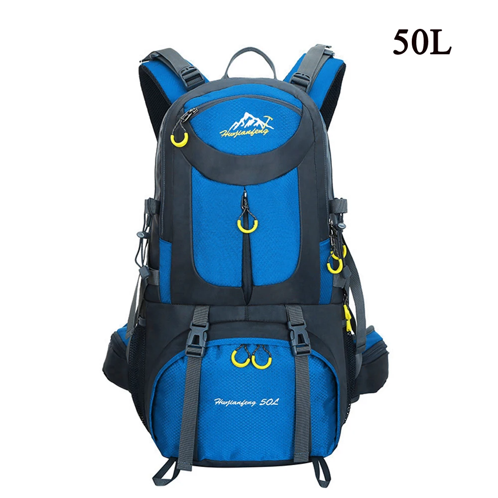 Hiking Backpack 40L/50L/60L Rucksacks Waterproof Backpack Men Outdoor Camping Backpack Gym Bags Travel Bag Women Large Sport Bag - Цвет: Lake blue 50L