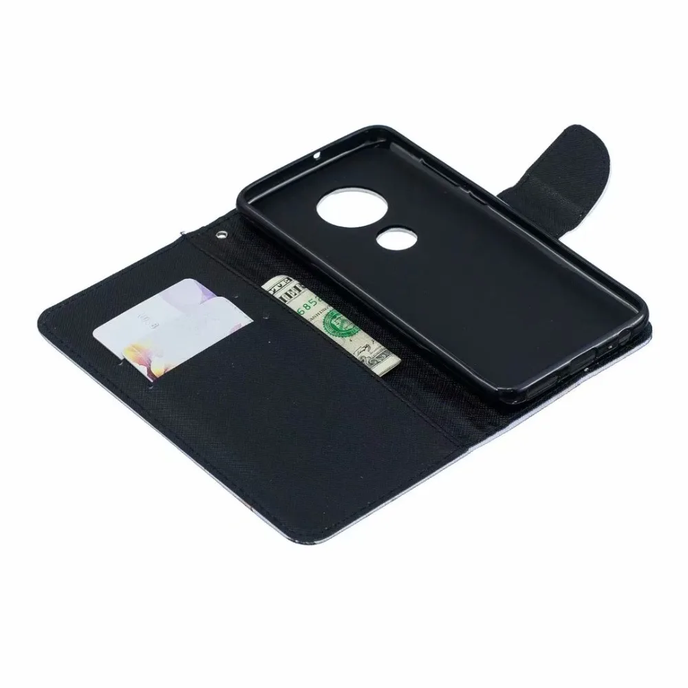 COOLY кожаный бумажник флип-чехол для Motorola Moto G5S G6 G7 Plus X4 One power P30 Play P30Note чехол для телефона с изображением кошачьего листа мрамора