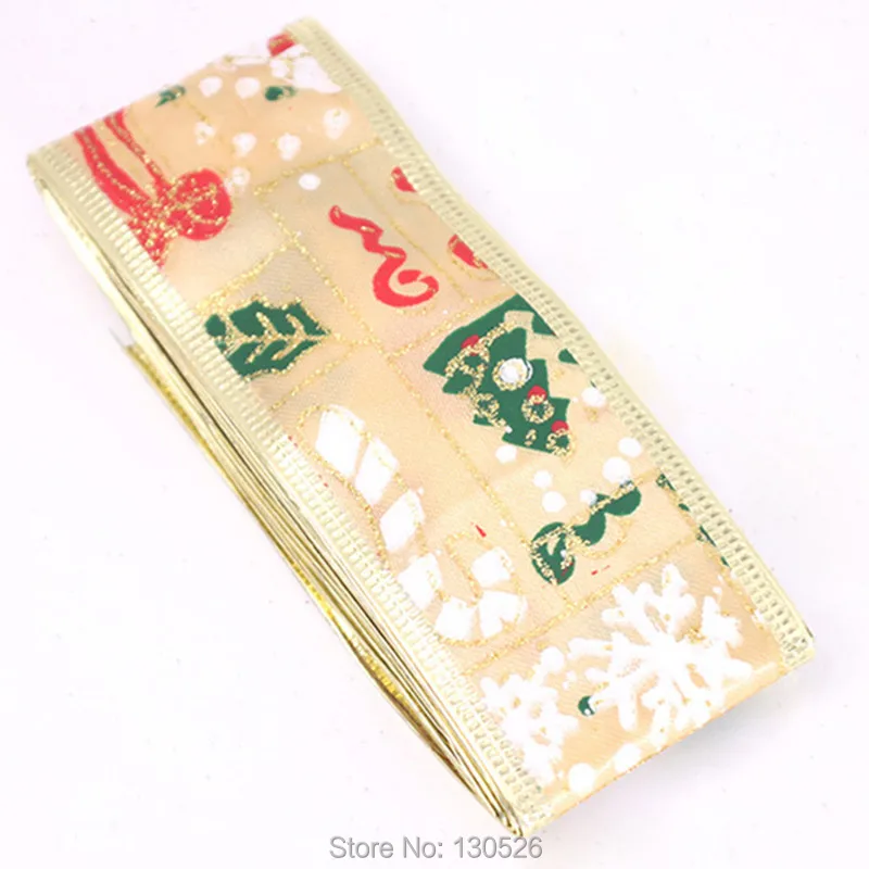 Рождество 2m x 5 см однотонные украшения лента с изображением елочки подарки