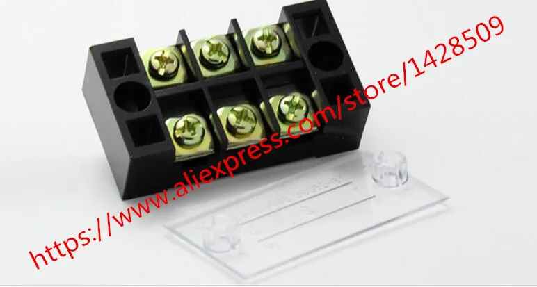 

Dual Row 3 Position Covered Screw Terminal Strip Block 600V 25A 15A free ship tb-1503/2503