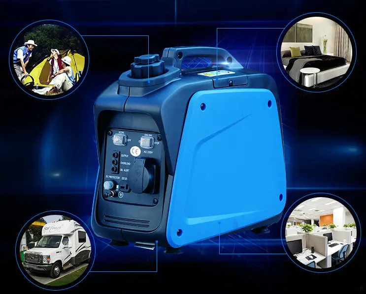 2.1L 800w small portable single-phase variable frequency gasoline generator AC220V/DC12V voltage output | Обустройство дома