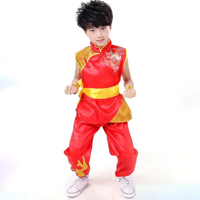 Новинка; китайский национальный костюм кунг-фу; Детские костюмы Tai Chi; одежда для выступлений; костюмы для выступлений с боевым искусством для мальчиков и девочек