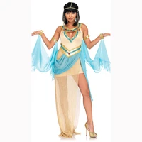 free shipping the queen of egypt halloween cospaly costume greek goddess women sexy fancy dress with headdresshand yarnskirt