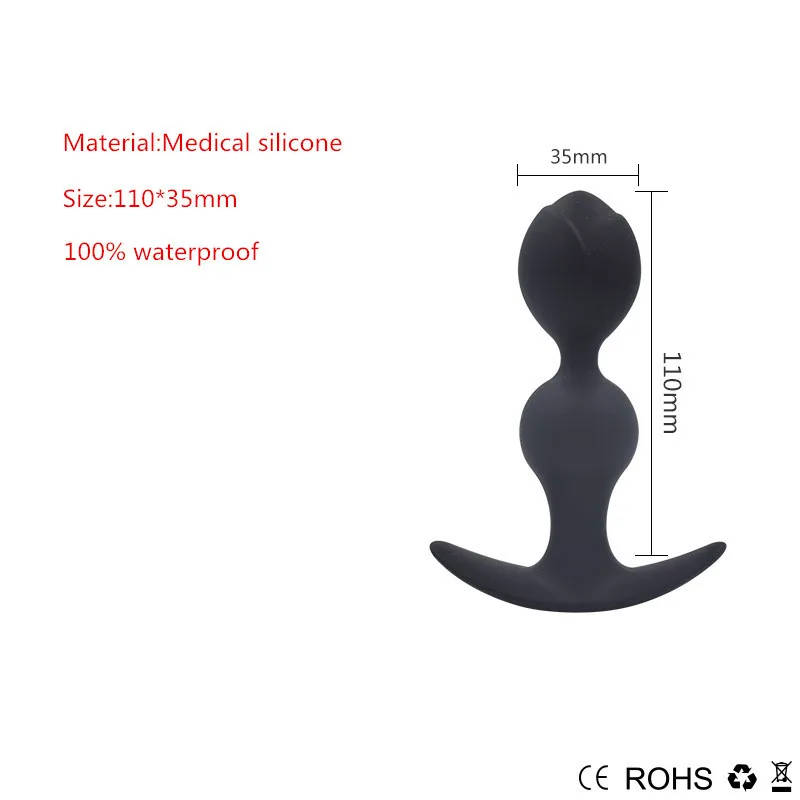 Soft Silicone Anal Plug Toy Pull Bead Anus Prostate Massage Male Masturbation Adult Sex Product Erotic Butt Plugs | Красота и