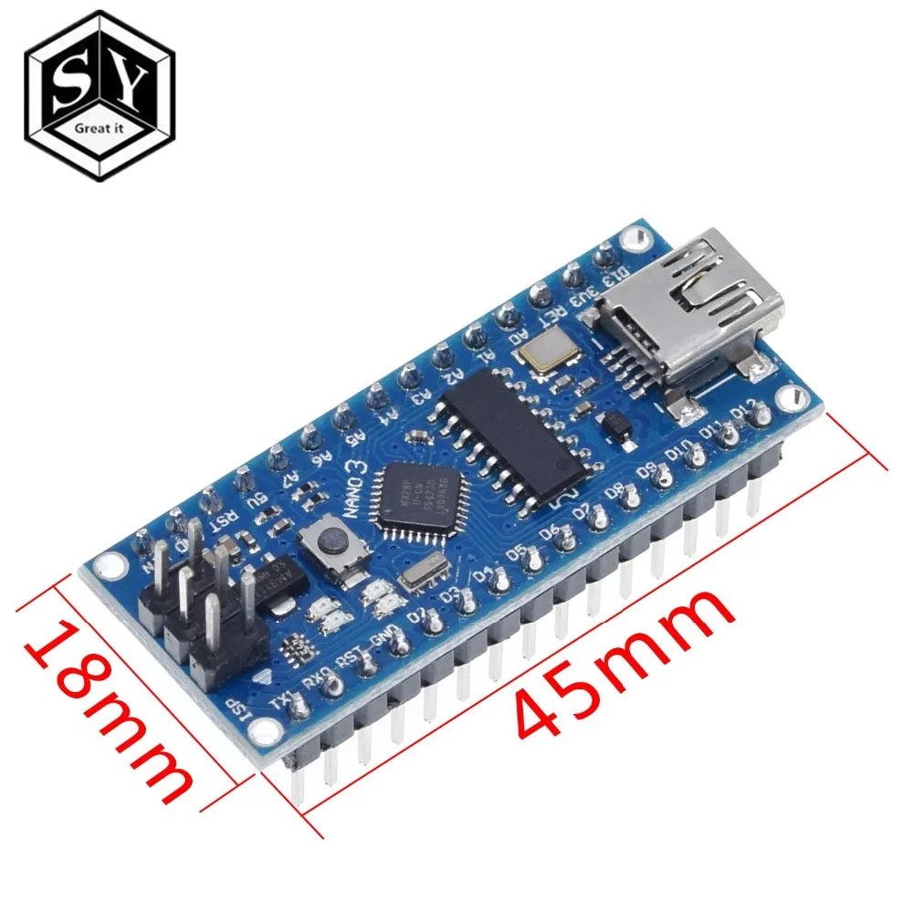 Nano 1 шт. мини USB с Загрузчиком Nano 3,0 контроллер совместимый для arduino CH340 USB драйвер 16 МГц NANO V3.0 Atmega328P
