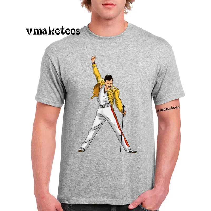 Print The Queen Band FREDDIE MERCURY T-shirt Summer Casual Short sleeve Tshirt For Men GMT4305I | Мужская одежда