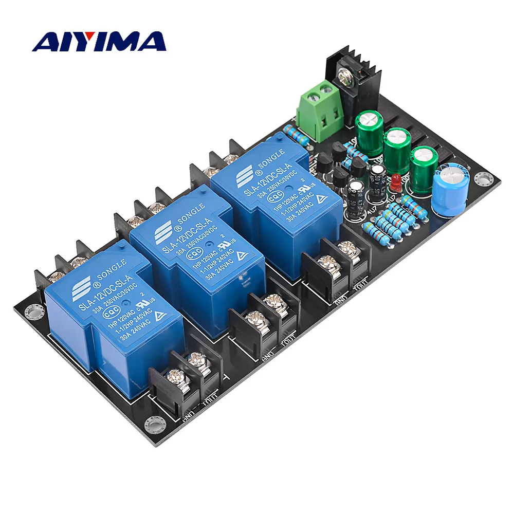 independent 3 Channels DC Delay ProtectAIYIMA 900W 2.1 Speaker Protection Board independent 3 Channels DC Delay Protect for High Power Digital Amplifier BTL CircuitsAIYIMA 900W 2.1 Speaker Protection Board independent 3 Channels DC Delay Protect for High Power Digital Amplifier BTL Circuits