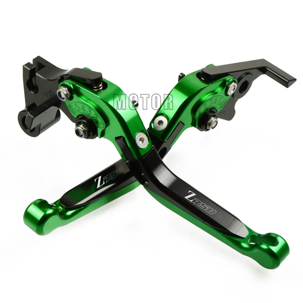 Алюминиевые Складные рычаги тормозной муфты CNC для Kawasaki Z750 Z750R Z750S регулируемые
